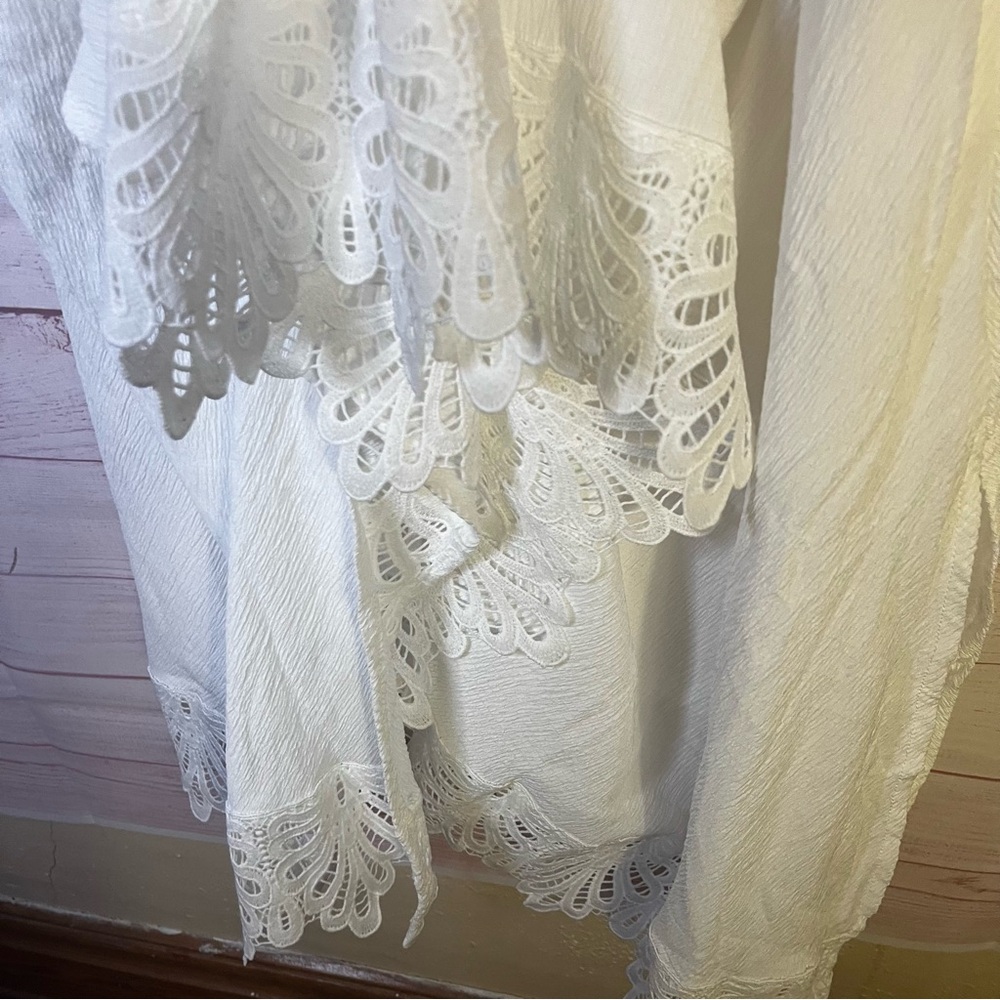 Bloomchic White Button-Down A-Line Square Necklec… - image 5